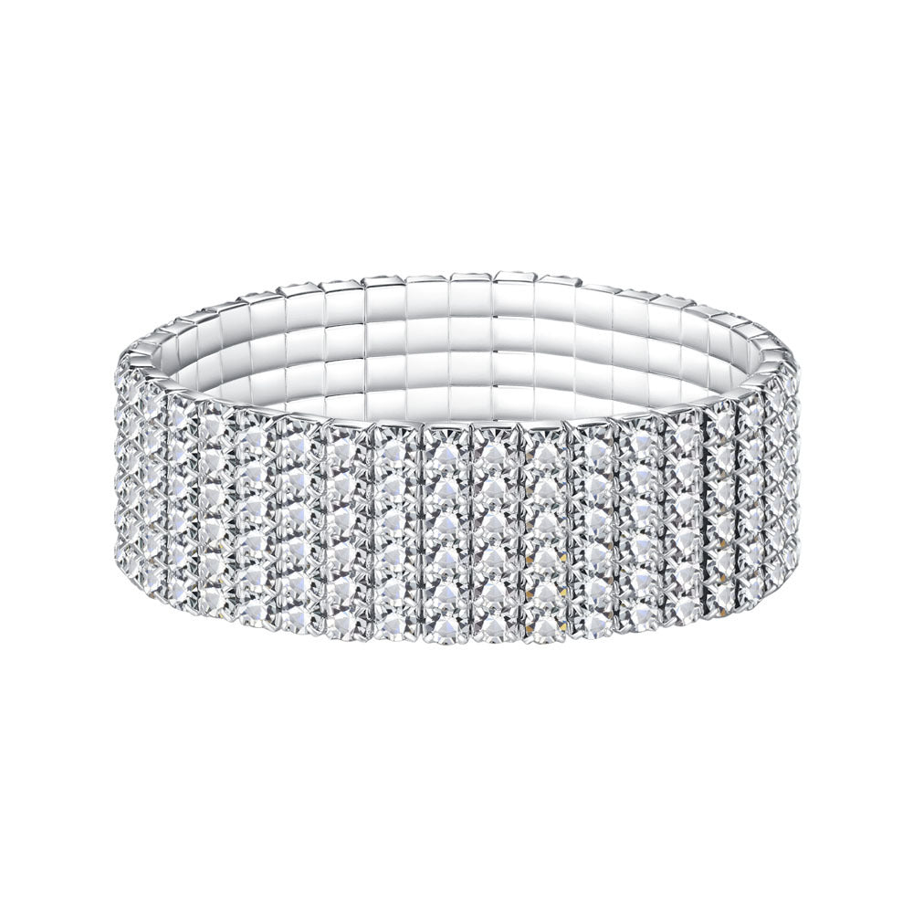 Japanese and Korean elastic rhinestone bracelet hand row