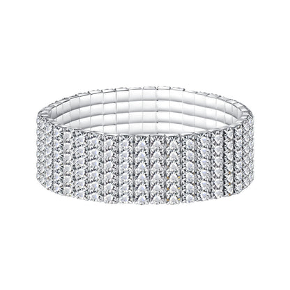 Japanese and Korean elastic rhinestone bracelet hand row