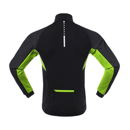 Autumn and winter three-layer composite fleece cycling jersey