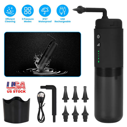 Ear Wax Water Flush Machine Ear Flusher for Adults Ear Washer Electric Ear Wax Removal Kit with 3 Modes 6 Ear Tips IPX7 Waterproof USB Rechargeable