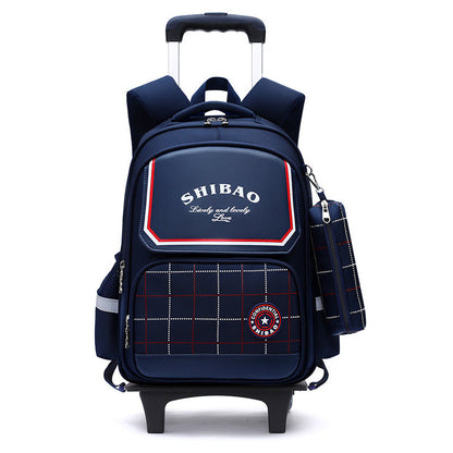 Primary School Children Burden-relieving Backpack Dual-use