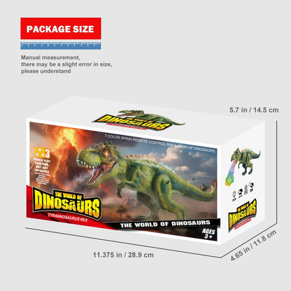 Electric Remote-control Dinosaur Toy An Educational Toy With A Mist-spraying Function