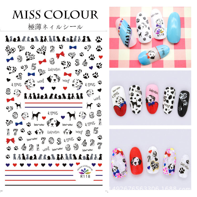 Foreign trade of ultra-thin tropical bird animal Manicure gummed stickers nail stickers Manicure adornment R117-124 explosion models