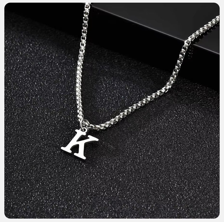 Minimalist Men's Simple Letter Necklace