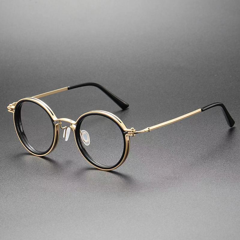 Vintage Round Frame Reading Glasses Anti Blue Light