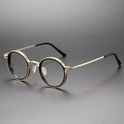 Vintage Round Frame Reading Glasses Anti Blue Light