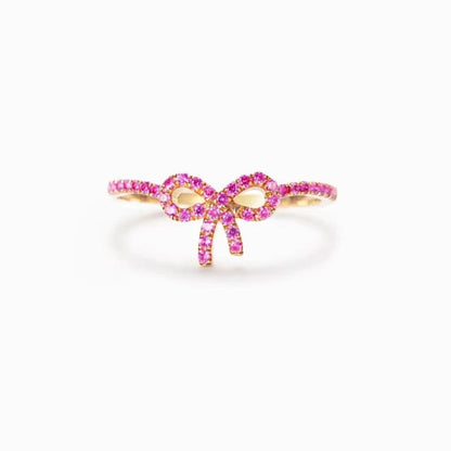 S925 Sterling Silver Bow Buckle Ring