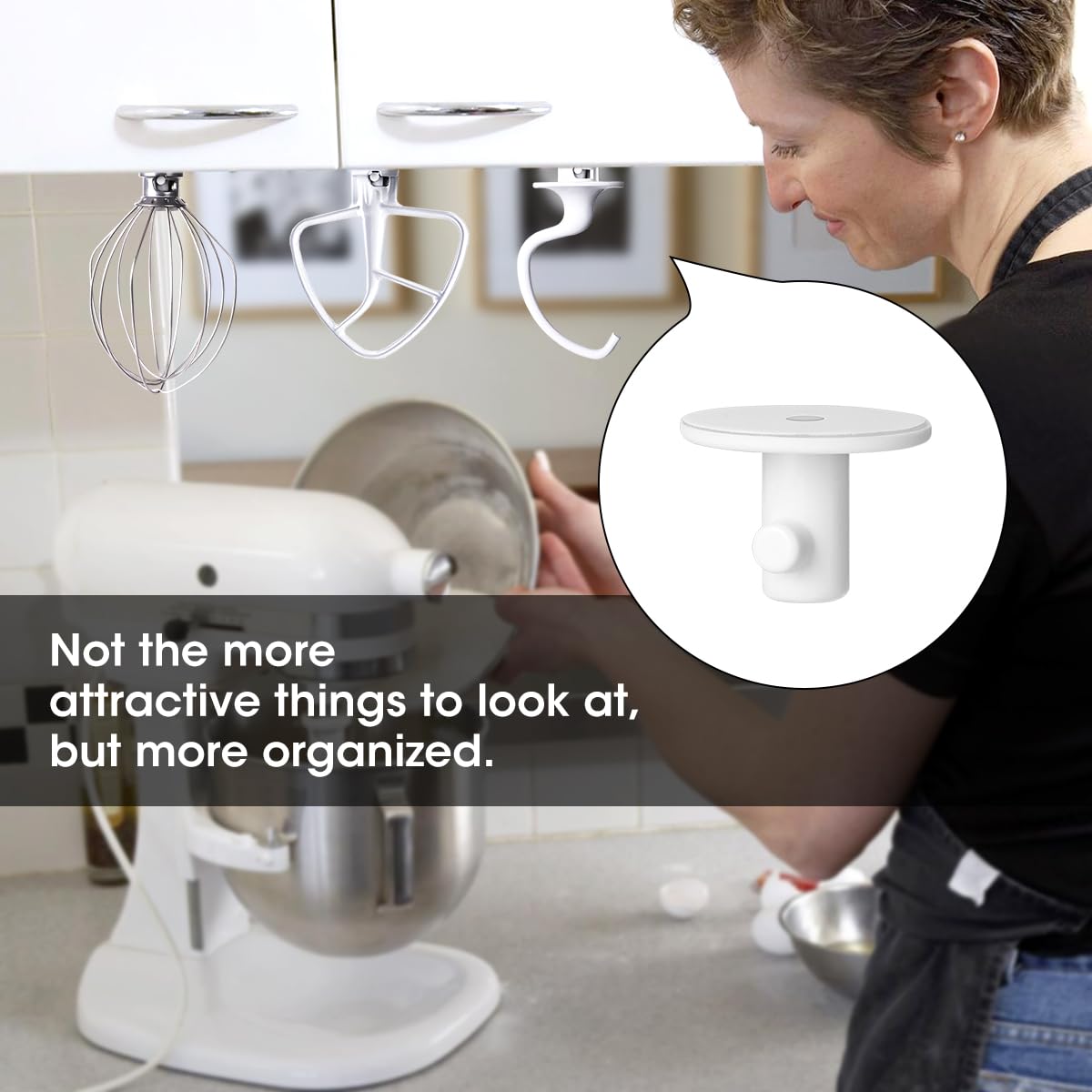 Aieve 4 Pack Stand Mixer Attachment Holders for KitchenAid