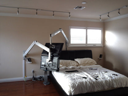 DW630W  Extra Long Reach Wall Monitor Arm  Over the Bed 63 inch long