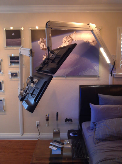 DW630W  Extra Long Reach Wall Monitor Arm  Over the Bed 63 inch long