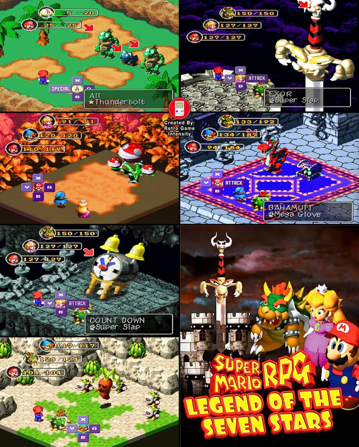 Super Mario RPG SNES Video Game Cartridge Super Nintendo 1996