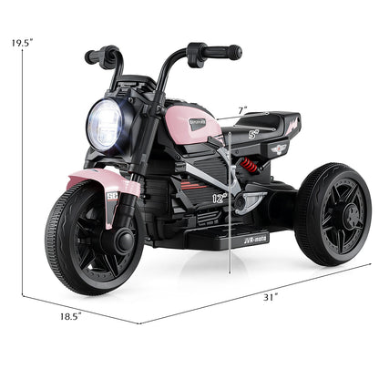6V Kids Electric Motorcycle with LED Headlight and Music for Toddlers Aged 3-5