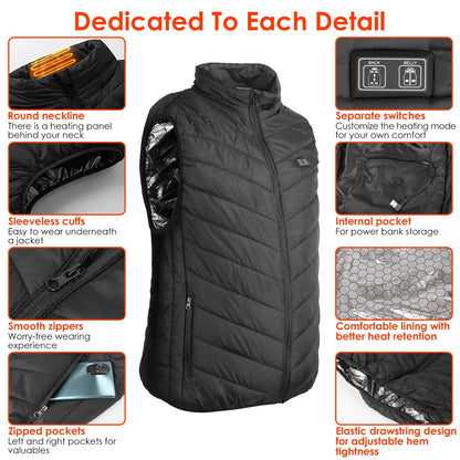Heated Vest – USB Electric Thermal Jacket for Men & Women