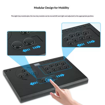 Skin-feel Fighting Keyboard With Hot-swappable Switches On The Back