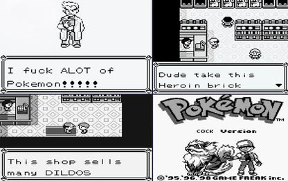 Pokemon Cock GBC ROM Hack Video Game Custom Gameboy Color