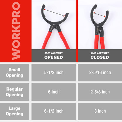 WORKPRO 12 in Adjustable Oil Filter Pliers
