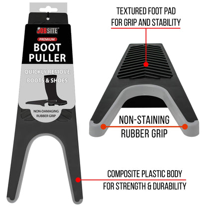 JobSite Premium Boot Puller with Rubber Grip, Shoe and Boot Remover