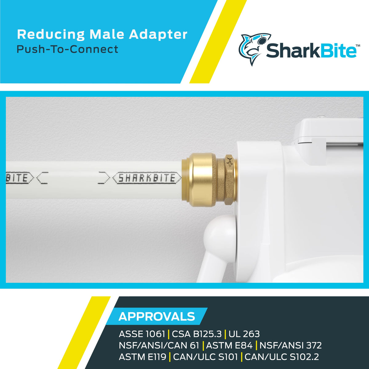 SharkBite U142LF 1 x 3/4 in MNPT Push-to-Connect Adapter, 6 Pack