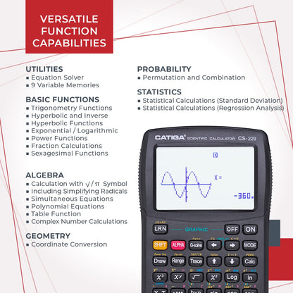 CS-229 Scientific Calculator with Graphics, Multiple Modes