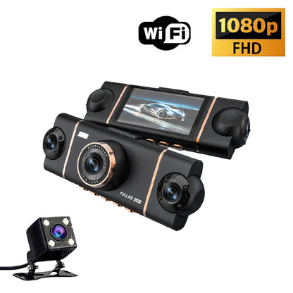 Four-lens Dashcam With Four WiFi Channels Infrared Night Vision And Ultra-thin Design