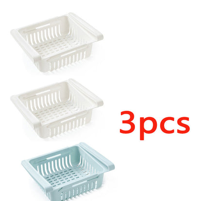 Stretchable Multifunction Refrigerator Storage Basket
