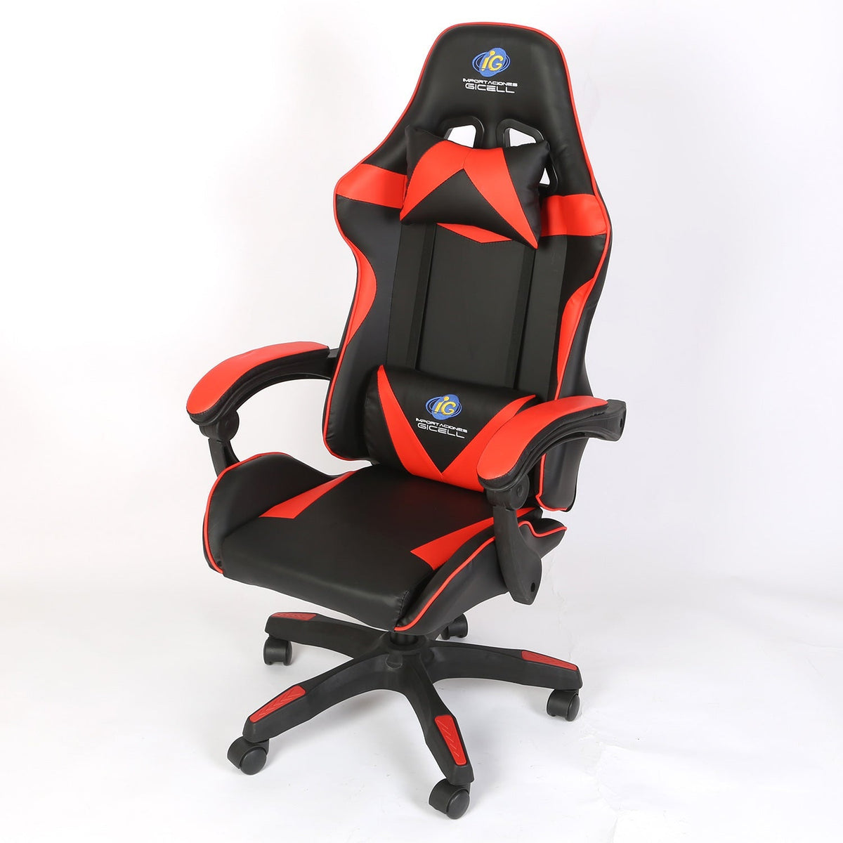 Gaming Racing Chair Height Adjustable Ergonomic PC Computer Chair E-Sports Gamer Office Task Swivel Chair w/ Headrest Lumbar Support Pillow 441lbs Wei