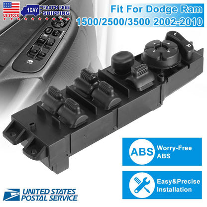 Electric Master Power Window Switch Driver Side Fit for 2002-2010 Dodge Ram 56049805AB 68171680AA