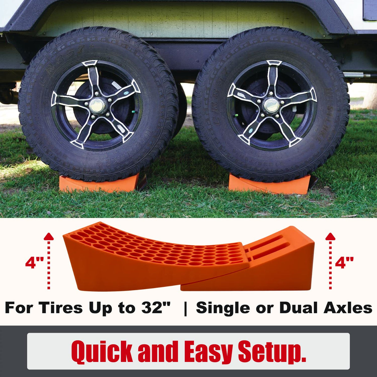 SECURITYMAN Camper Leveler 2-Pack Kit, Anti Slip, RV