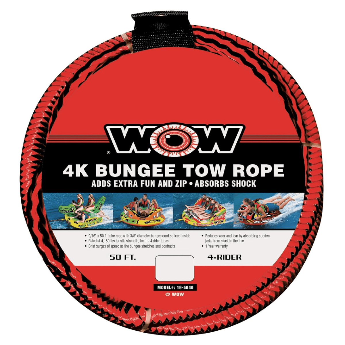 WOW Watersports 50ft Bungee Tow Rope