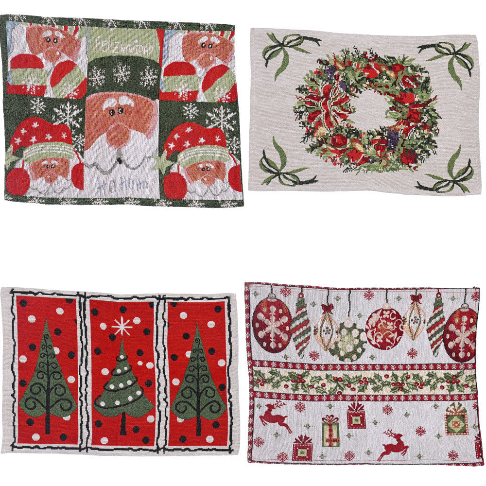 Christmas Knitted Cloth Placemats