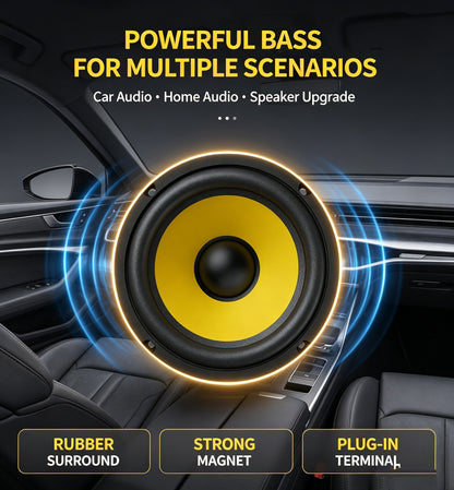 4 5 6.5 8 10 12 Inch Car Subwoofer Speaker  Heavy Bass Audio Loudspeaker For Car Stereo Modification