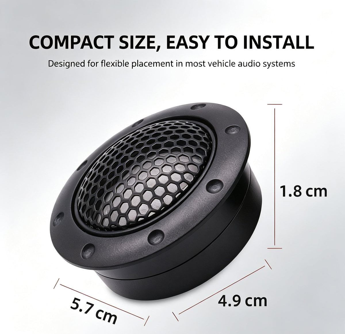 1.5 Inch Car Tweeter Speaker Dome Audio High Pitch Loudspeaker  Car Audio Modification Accessory