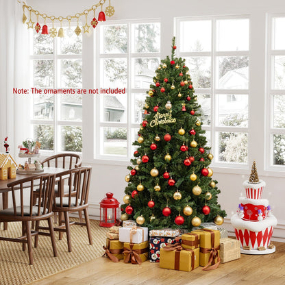 6/7/8 FT Pre-Lit Artificial Christmas Tree with Remote Control and LED Lights