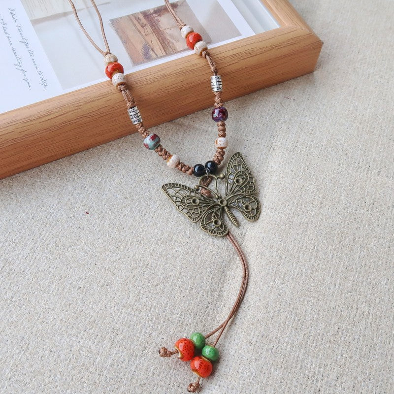 Vintage Ethnic-Style Ceramic Necklace For Women