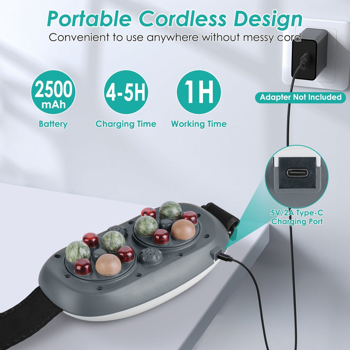 Electric Tummy & Cellulite Massager – 5 Modes, 3 Heat, 3 Speeds