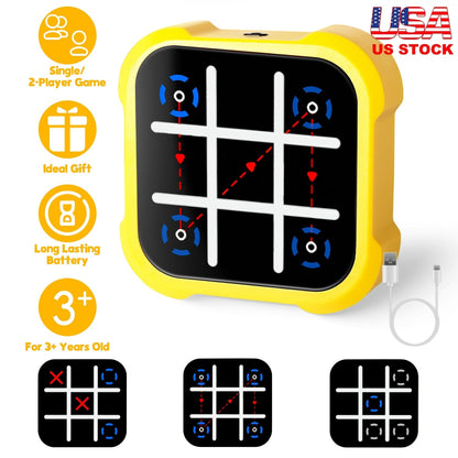 3 In 1 Electric Tic Tac Toe Game Memory Flash Whack Mole Game Portable Travel Game Classic Board Games For Adults and Kids Aged 3+