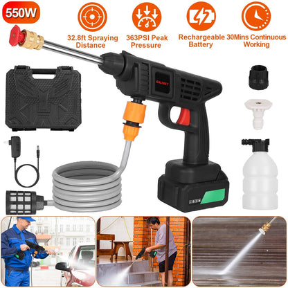 Cordless Pressure Washer Portable Electric Power Washer High Pressure Water Sprayer 363PSI Car Washer Cleaner with 12000mAh 48V Rechargeable Battery a