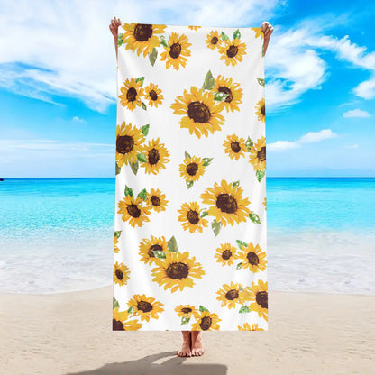 Quick-drying Microfiber Beach Bath Towel Double-sided Velvet