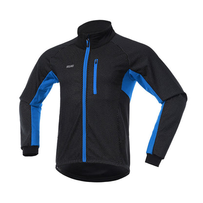 Autumn and winter three-layer composite fleece cycling jersey