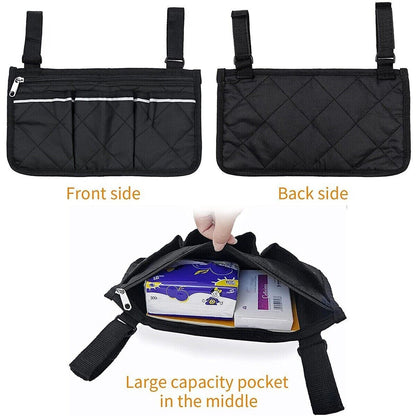 Bright-Line Wheelchair Armrest Side Bags for Easy Accessory Storage