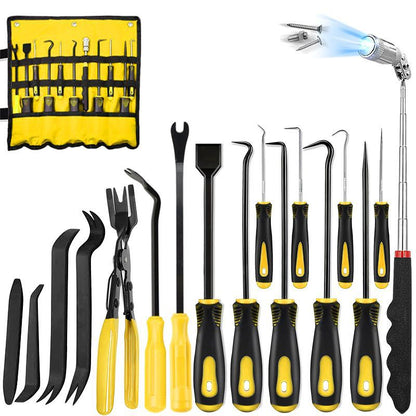 Car Removal Tool Kit 9 Pcs Oil Seal Hooks 4 Pcs Pry Bars Auto Trim Panel Disassembly Set For Car Modification