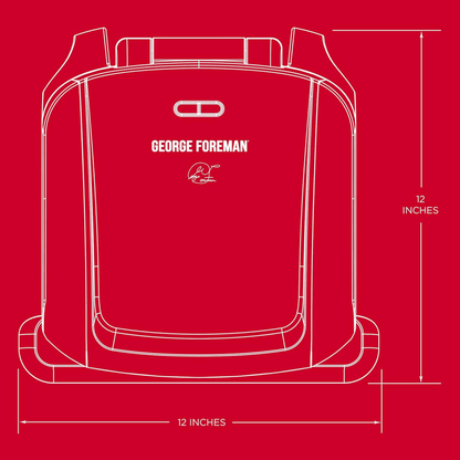 George Foreman 4-Serving Indoor Electric Grill White - REFURBISHED