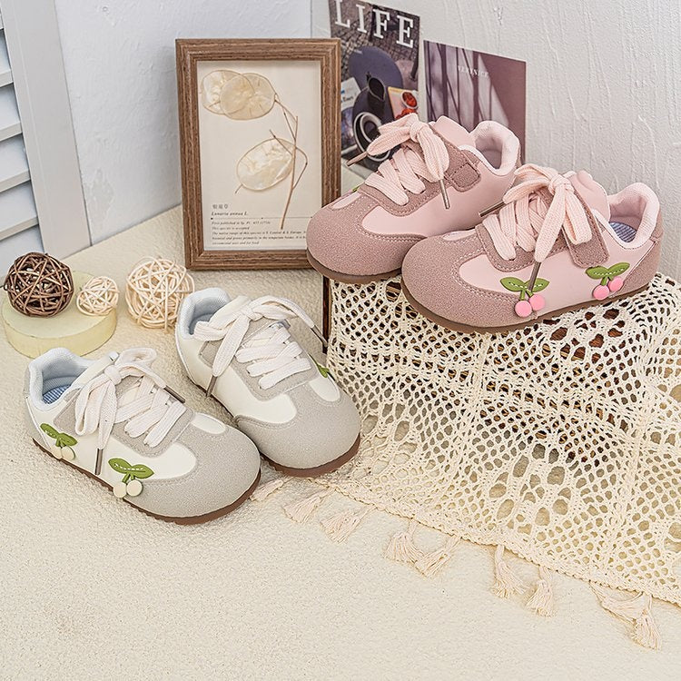 Girls Fashion Trainer Shoes, 2026 New Spring Autumn Soft Sole Toddler Casual Sneakers Kids Flat Skate Shoes