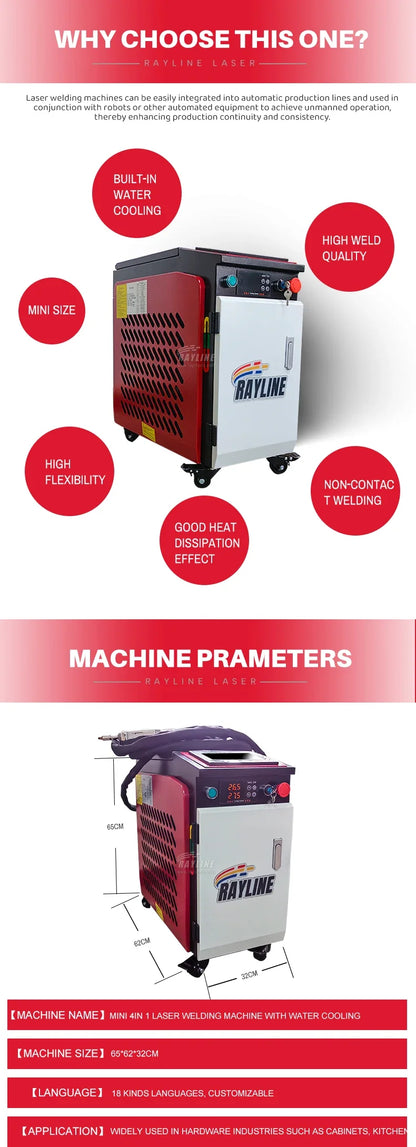 1500W Handheld Fiber Laser Welder – Welding, Cutting & Cleaning Modes