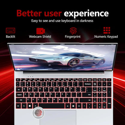 New Ultra Slim Laptop 15.6' 16GB RAM 2TB SSD Intel I9 10980HK/9900 Gaming PC 1920*1080 IPS Windows 11 Office Study Computer PC