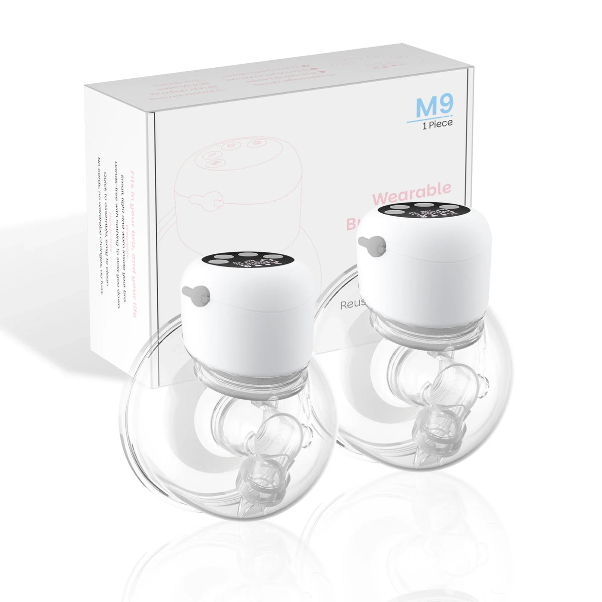 Electric Wearable Breast Pump - 4 Modes 9 Levels, Ultra-Quiet BPA-Free Hands-Free Portable 24mm Flange for  Breastfeeding