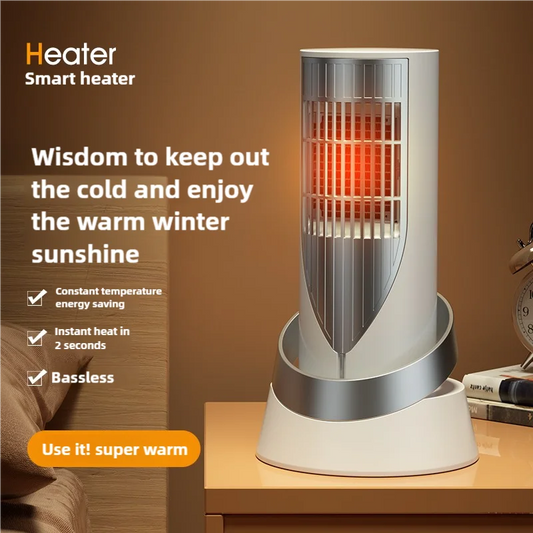 Space Heater, PTC Ceramic Heating, Indoor Electric Heater, Small Portable Heater for Office Patio Garage Home, Mini Desktop Ceramic Heater with Overheating and Tip Over Protection