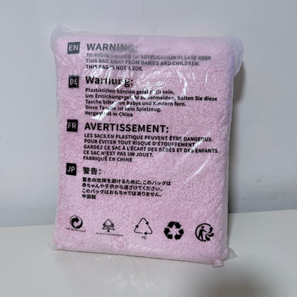 SHACOS Microfiber Bath Rug Set of 2, Pink, Non Slip Washable