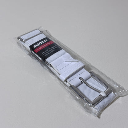 Marucci Adjustable Elastic Baseball Belt, Adult, White