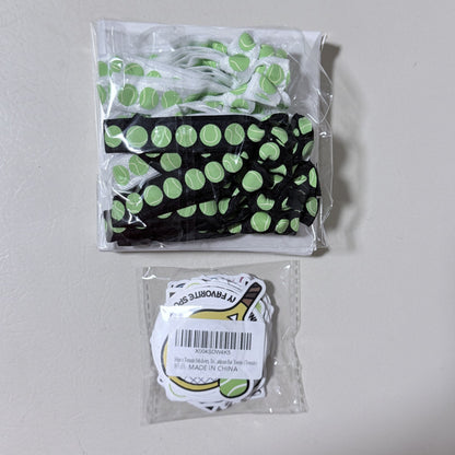 Tennis Hair Ties 20 Pcs and Tennis Stickers 50 Pcs, Party Favor Set